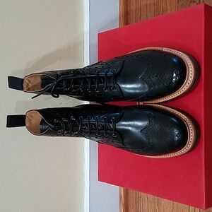 Grenson Fred Commando Sole Boot Black Calf UK 8.5 (US Men's 9.5)